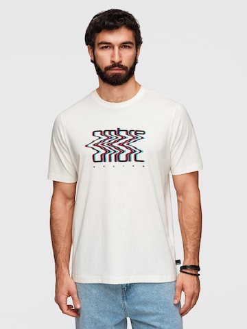 Ombre Shirt in Wit: voorkant