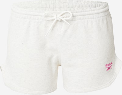 Reebok Pantalon de sport en gris chiné / rose, Vue avec produit