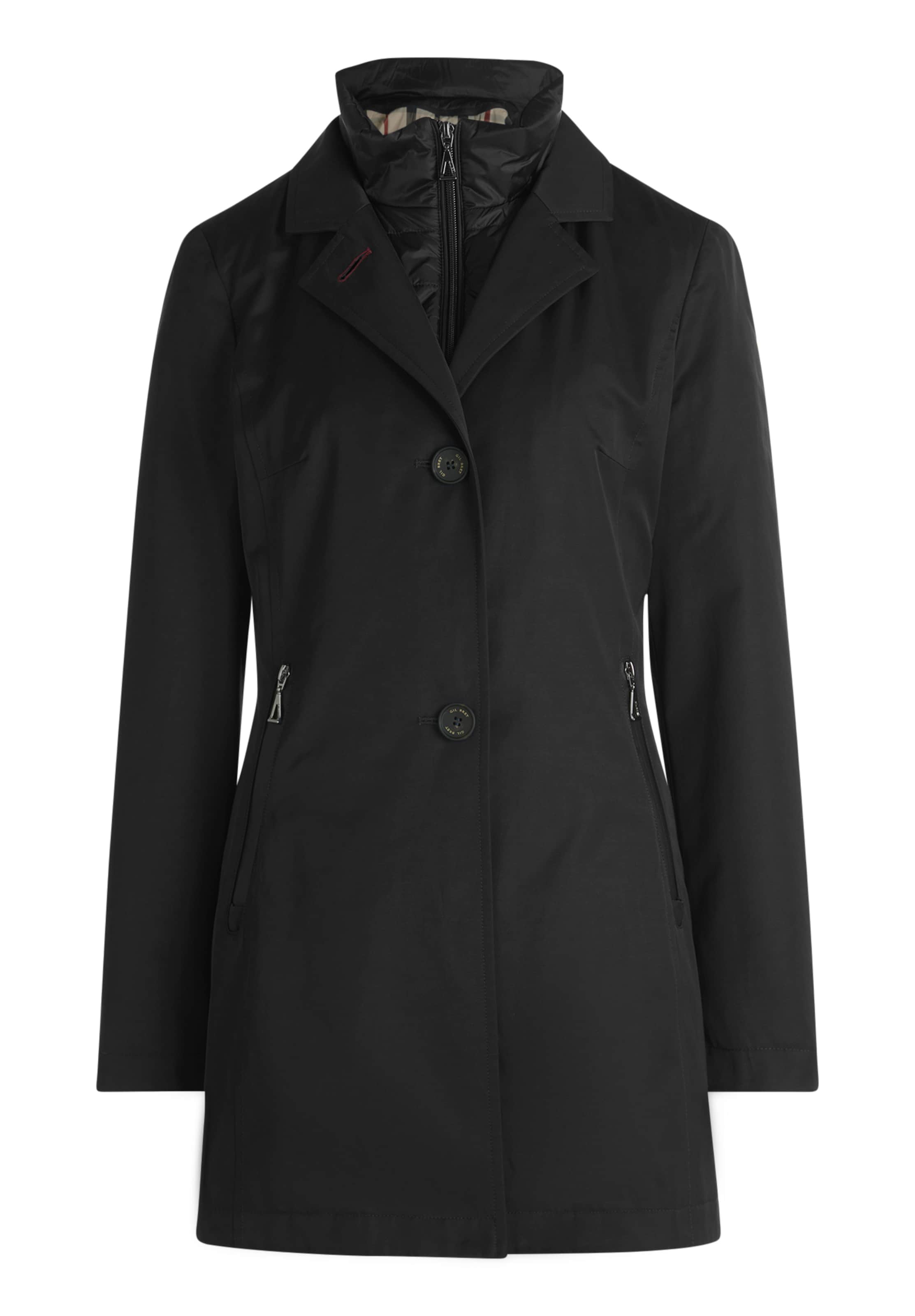 GIL BRET Between-Seasons Coat in Black: front