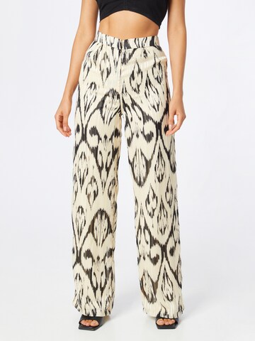 Wide Leg Pantalon Nasty Gal en beige : devant