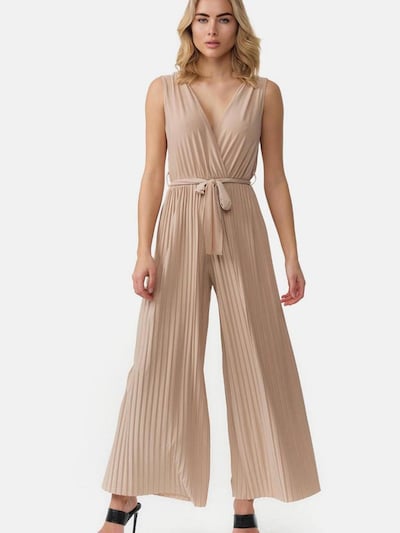 Worldclassca Jumpsuit 'Women Jumpsuit Pleated Overall Uni'‌‌‌‌‌‌‌ in S-L in beige, Produktansicht