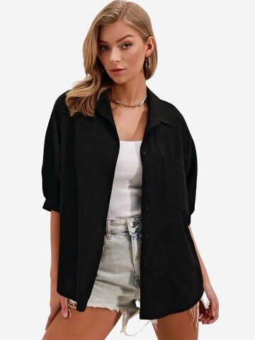 Bigdart Blouse in Zwart: voorkant