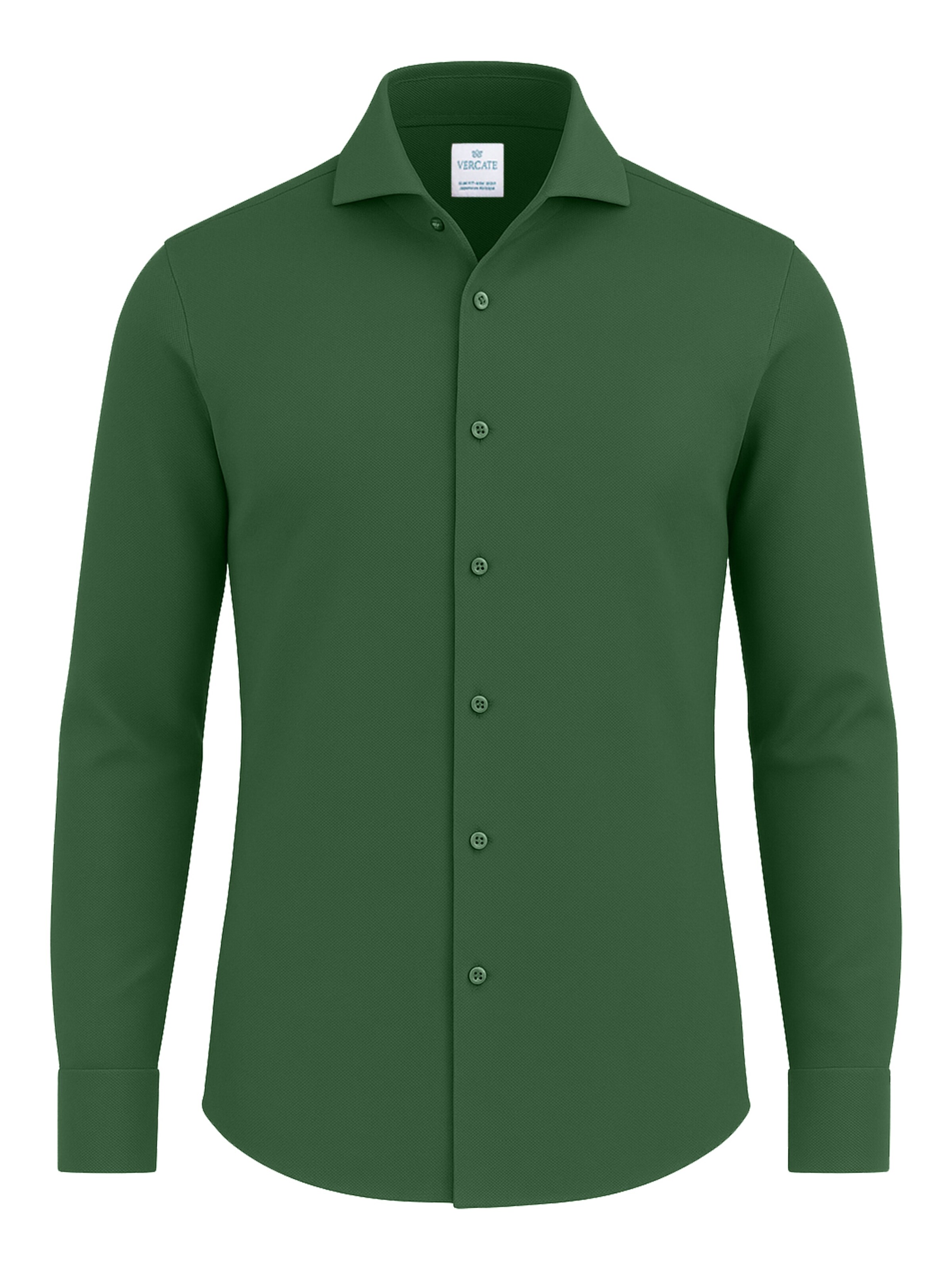 Slim fit Camicia business 'No. 19' di Vercate in verde: frontale