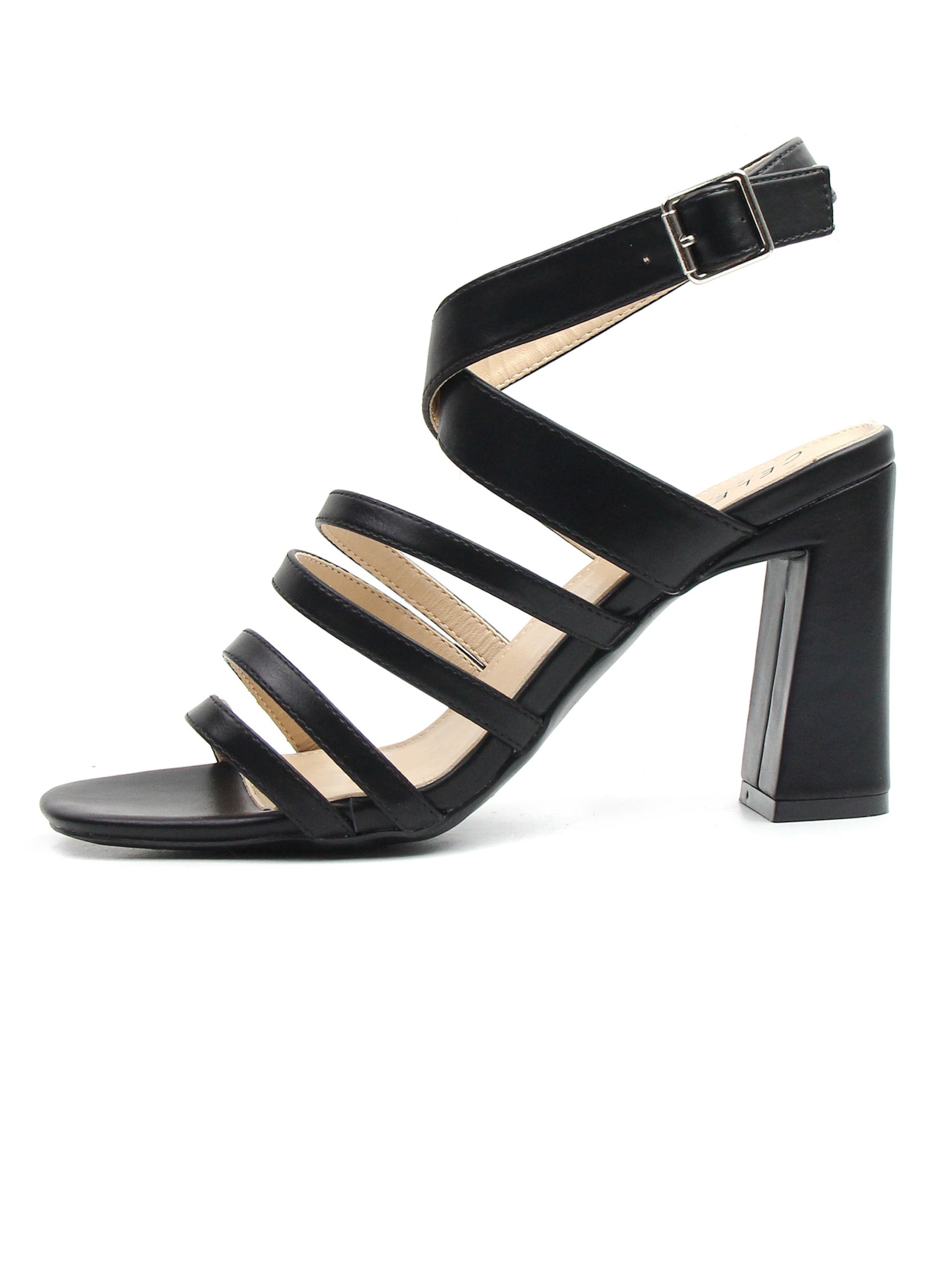 Celena Sandali s paščki 'Cattaleya' | črna barva: sprednja stran