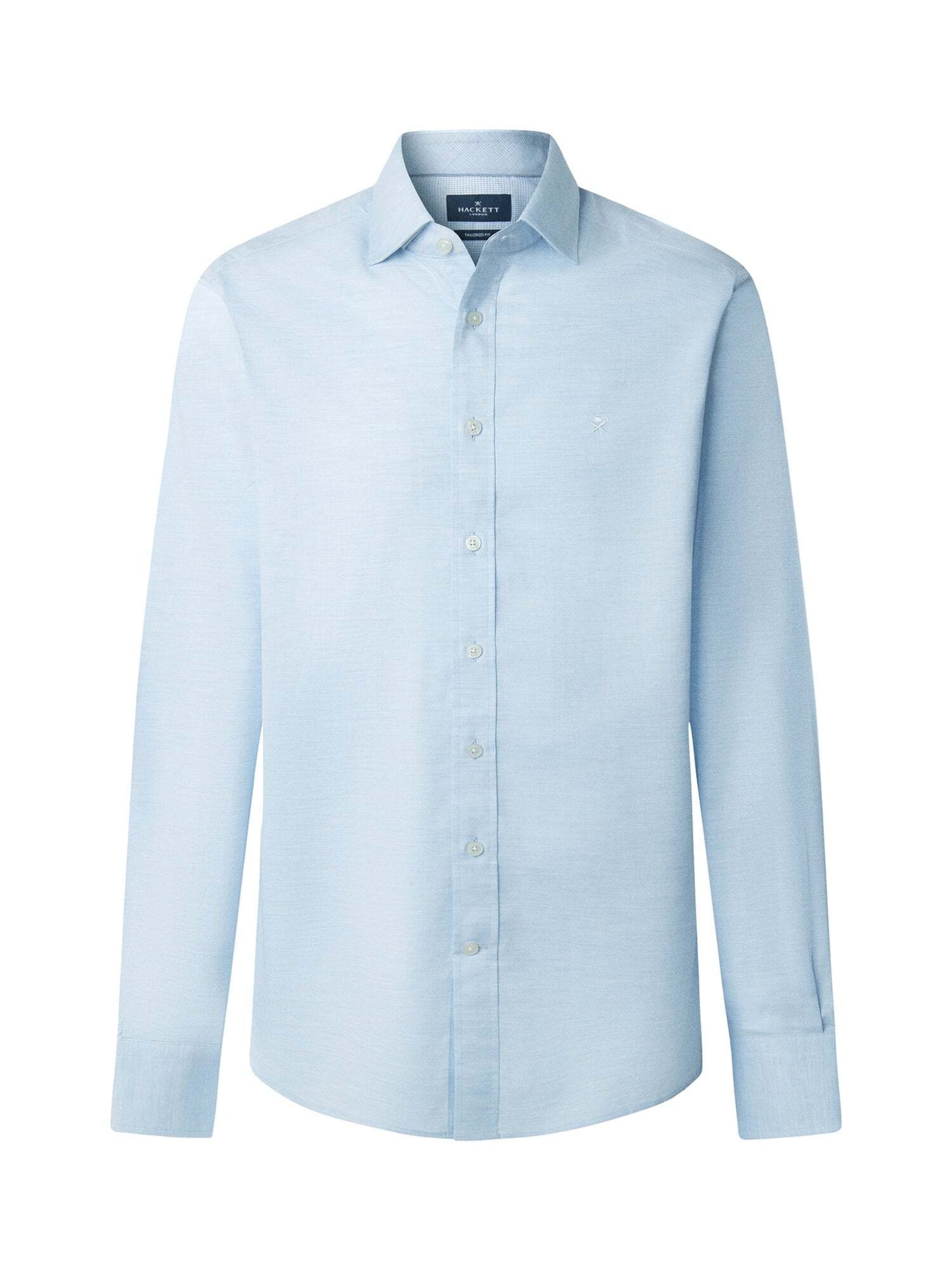 Coupe slim Chemise business Hackett London en bleu : devant