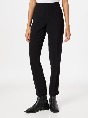 Riani Regular Pleated Pants in Black: front