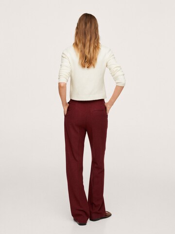 Loosefit Pantalon à plis 'Coach' MANGO en rouge