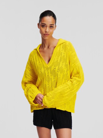 Karl Lagerfeld Sweater in Yellow: front