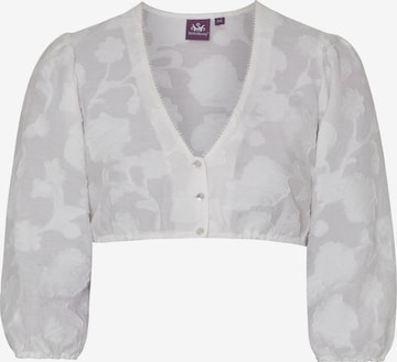Blouse folklorique 'Gismara' SPIETH & WENSKY en blanc : devant