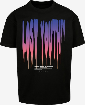 T-Shirt Lost Youth en noir : devant