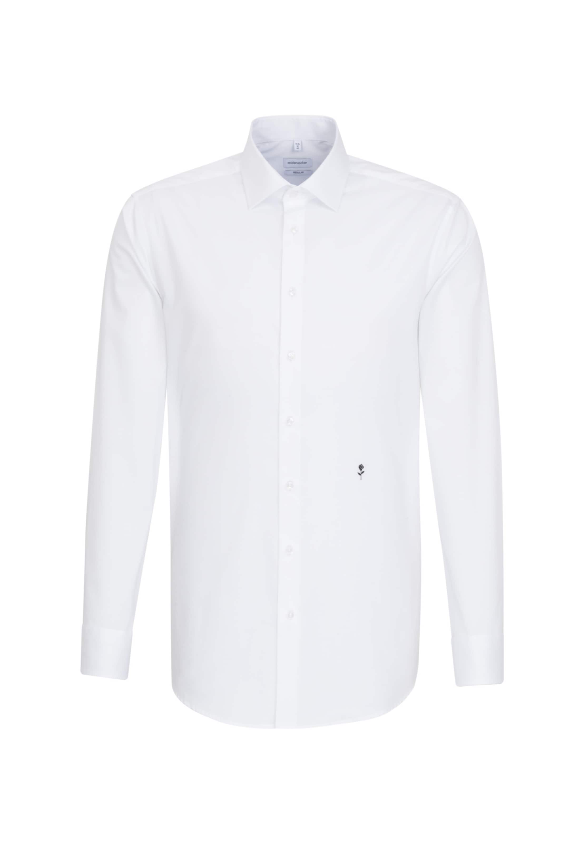 SEIDENSTICKER Regular fit Бизнес риза в бяло: отпред