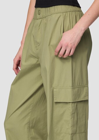 QS Wide leg Cargobroek in Groen