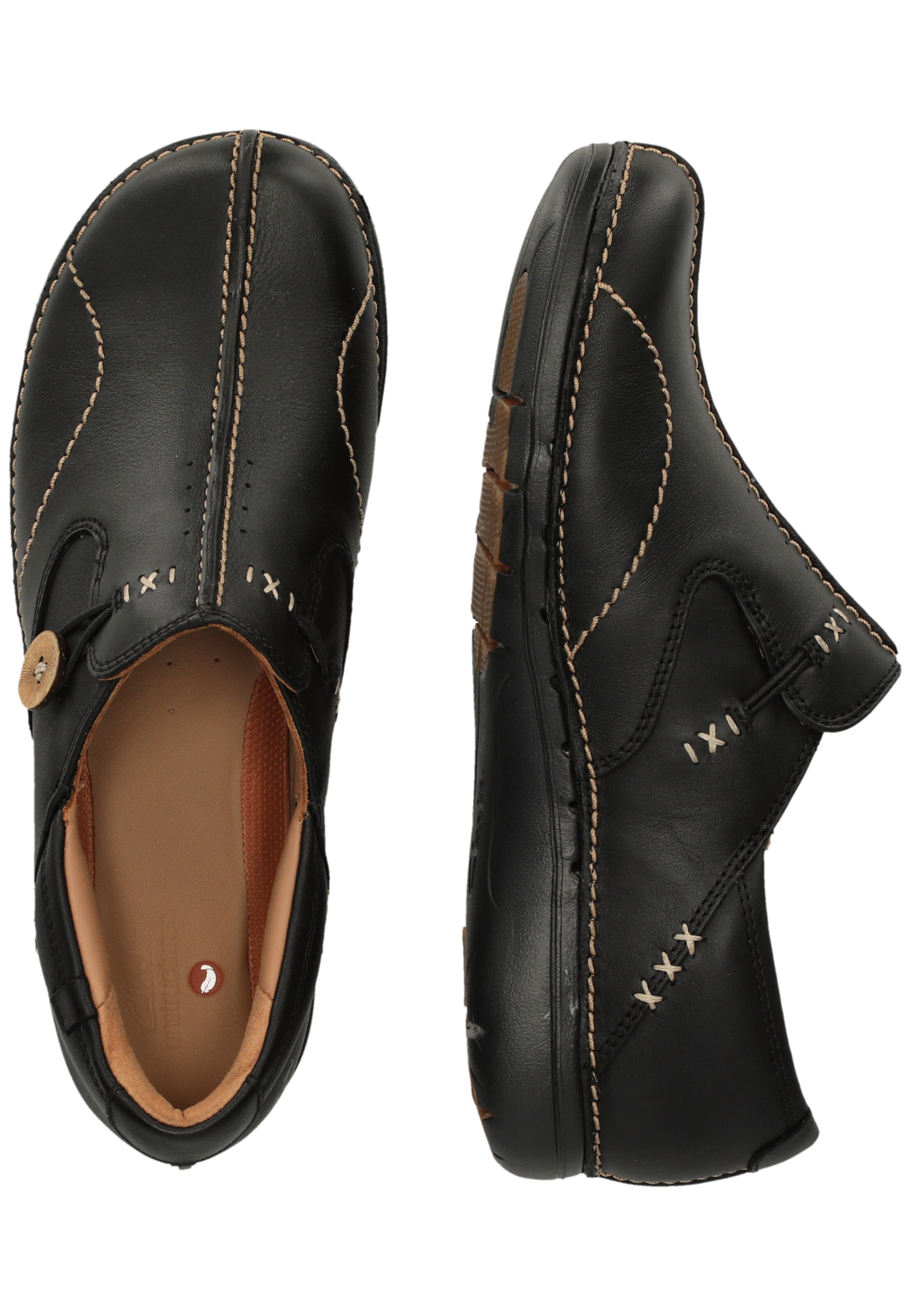 CLARKS Slip-ons 'Un Loop' in Black