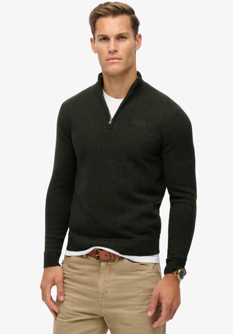 Superdry Trui 'Essential' in Zwart: voorkant