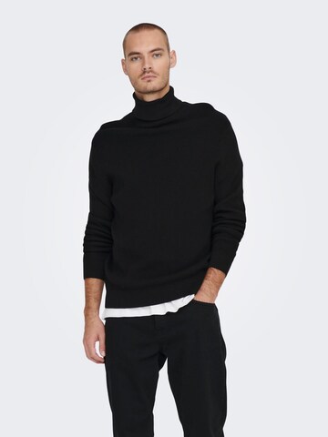 Pull-over 'Phil' Only & Sons en noir : devant