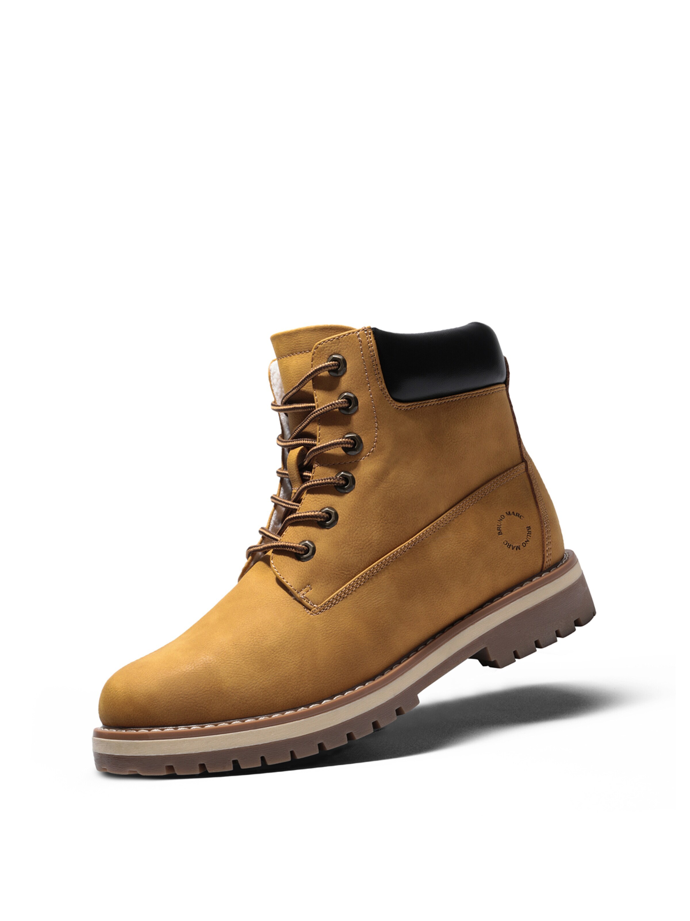Bruno Marc Lace-Up Boots 'Bruno Marc Winterschuhe Herren Winterstiefel Jungs Warm' in Yellow: front