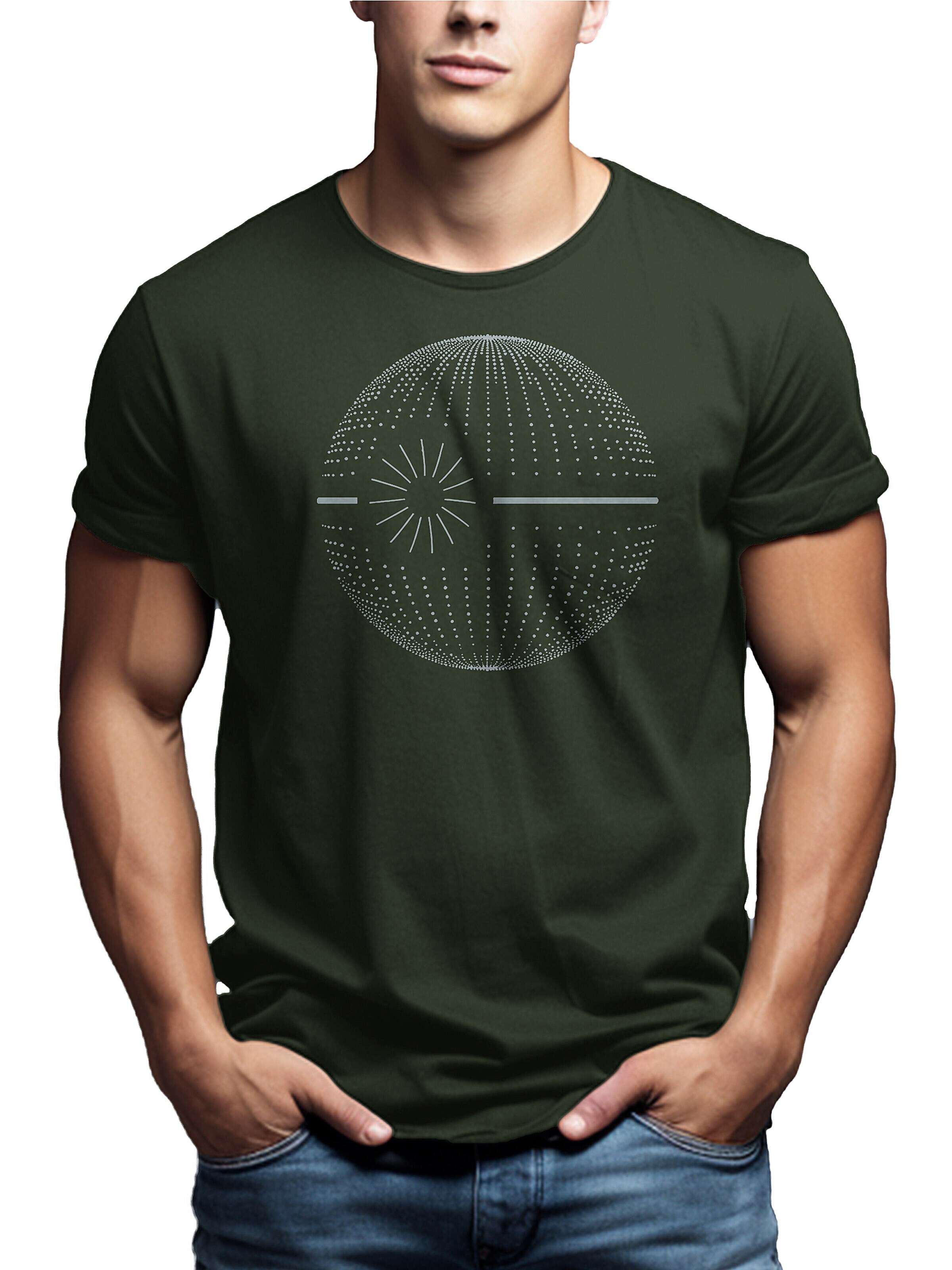 MAKAYA Shirt 'Dot Star' in Green