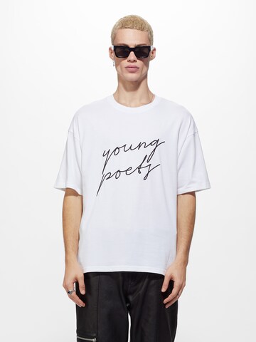 Tricou 'Yoricko' de la Young Poets pe alb: față