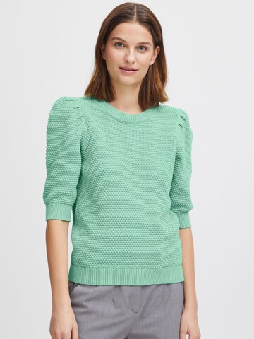 b.young Pullover 'Mikala' in Grün: Vorderseite