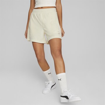 PUMA Loose fit Workout Pants in White: front