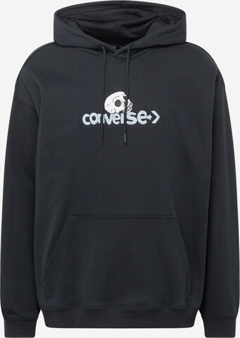 CONVERSE Sweatshirt 'SKULL' in Zwart: voorkant