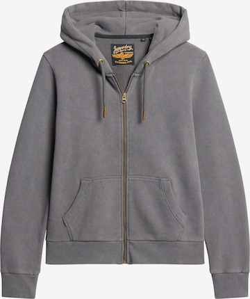 Veste de survêtement Superdry en gris : devant