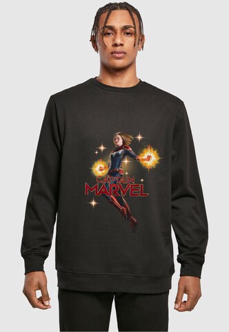 Felpa 'Captain Marvel - Carol Danvers' di ABSOLUTE CULT in nero: frontale