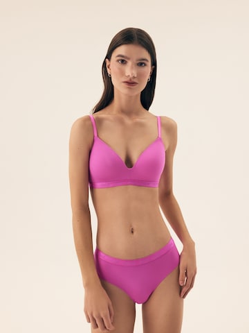 ESOTIQ - Push-up Sujetador 'Push-up-BH Lellow, ohne Bügel, Unterbrustband mit Logo' en rosa