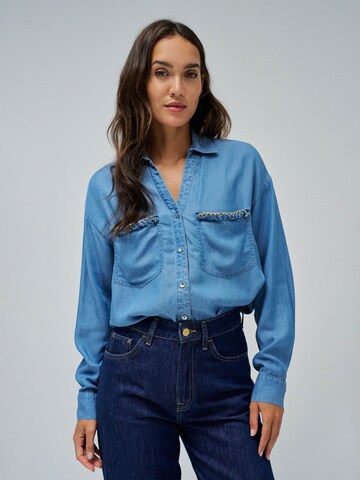 Chemisier Salsa Jeans en bleu : devant