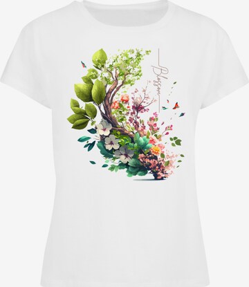 F4NT4STIC Shirt 'Spring Tree' in White: front