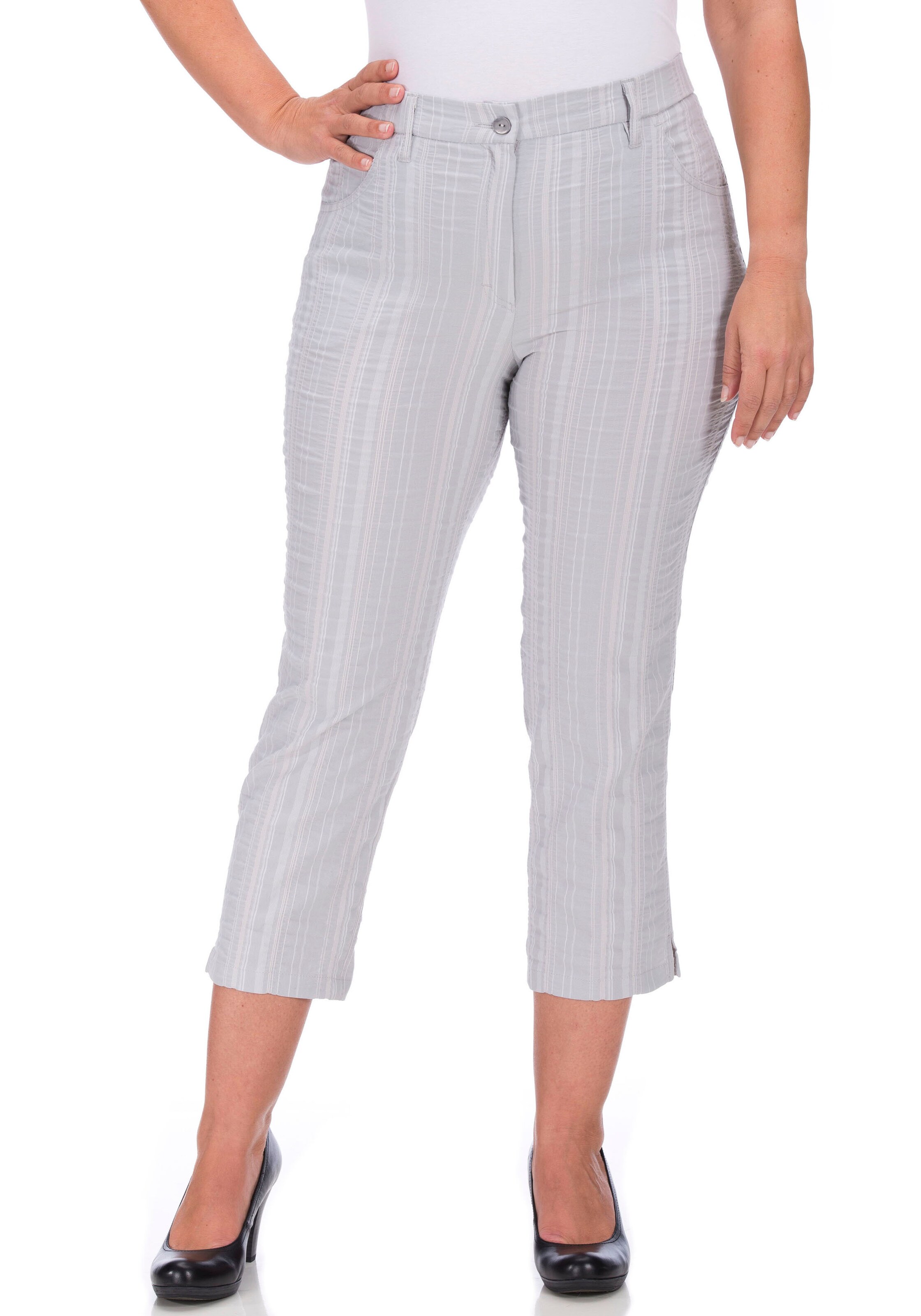 KjBRAND Regular Pants in Grey: front