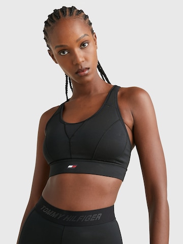 Tommy Sport Bustier Sport-BH in Schwarz: predná strana