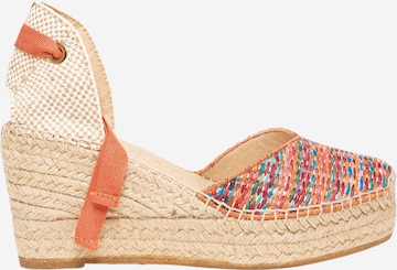 Sandalo 'Alpargata Cuña 8 cm' di Alhamas in arancione: frontale