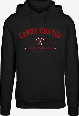 F4NT4STIC Sweatshirt 'Weihnachten Candy Coated Christmas' in Zwart: voorkant