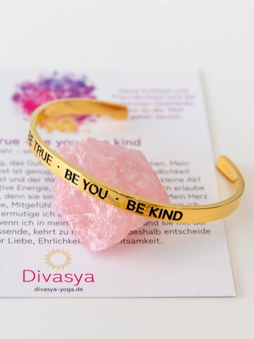 Divasya Bracelet 'Be true - be you - be kind' in Gold: front