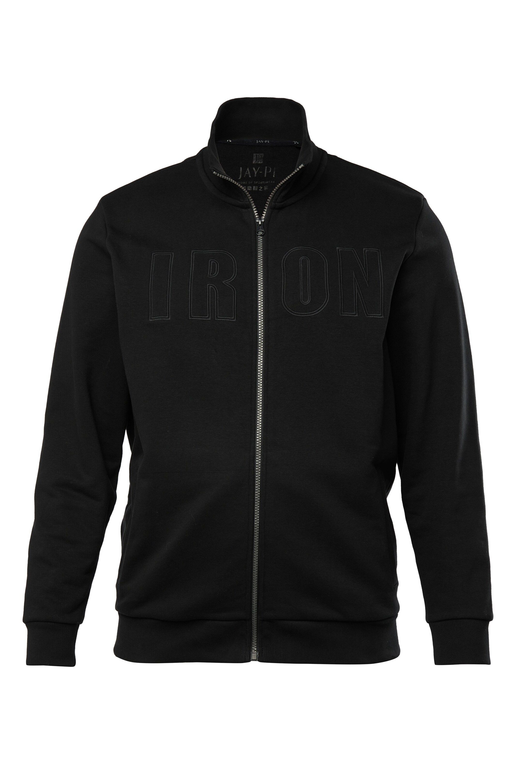 JAY-PI Sweatjacke in Schwarz: Vorderseite