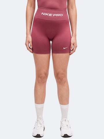 Skinny Pantaloni sport 'Pro' de la NIKE pe roz: față