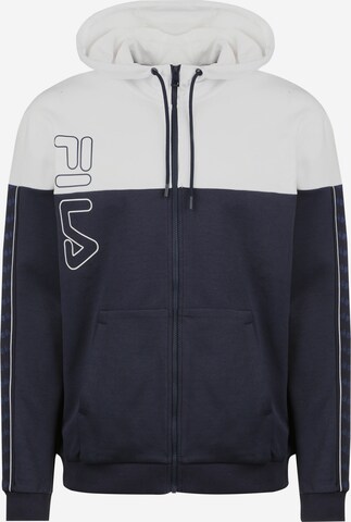 FILA Athletic Zip-Up Hoodie 'Ole' in Blue: front