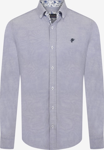 DENIM CULTURE Regular fit Button Up Shirt 'Glenn' in Blue: front