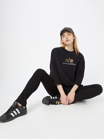 ALPHA INDUSTRIES Sweatshirt 'Crystal' in Black