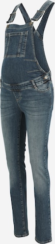 regular Jeans con pettorina di LOVE2WAIT in blu: frontale