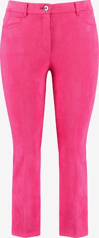 SAMOON Slim fit Pants in Pink: front