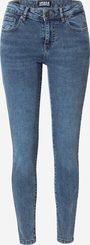 Urban Classics Skinny Jeans in Blue: front