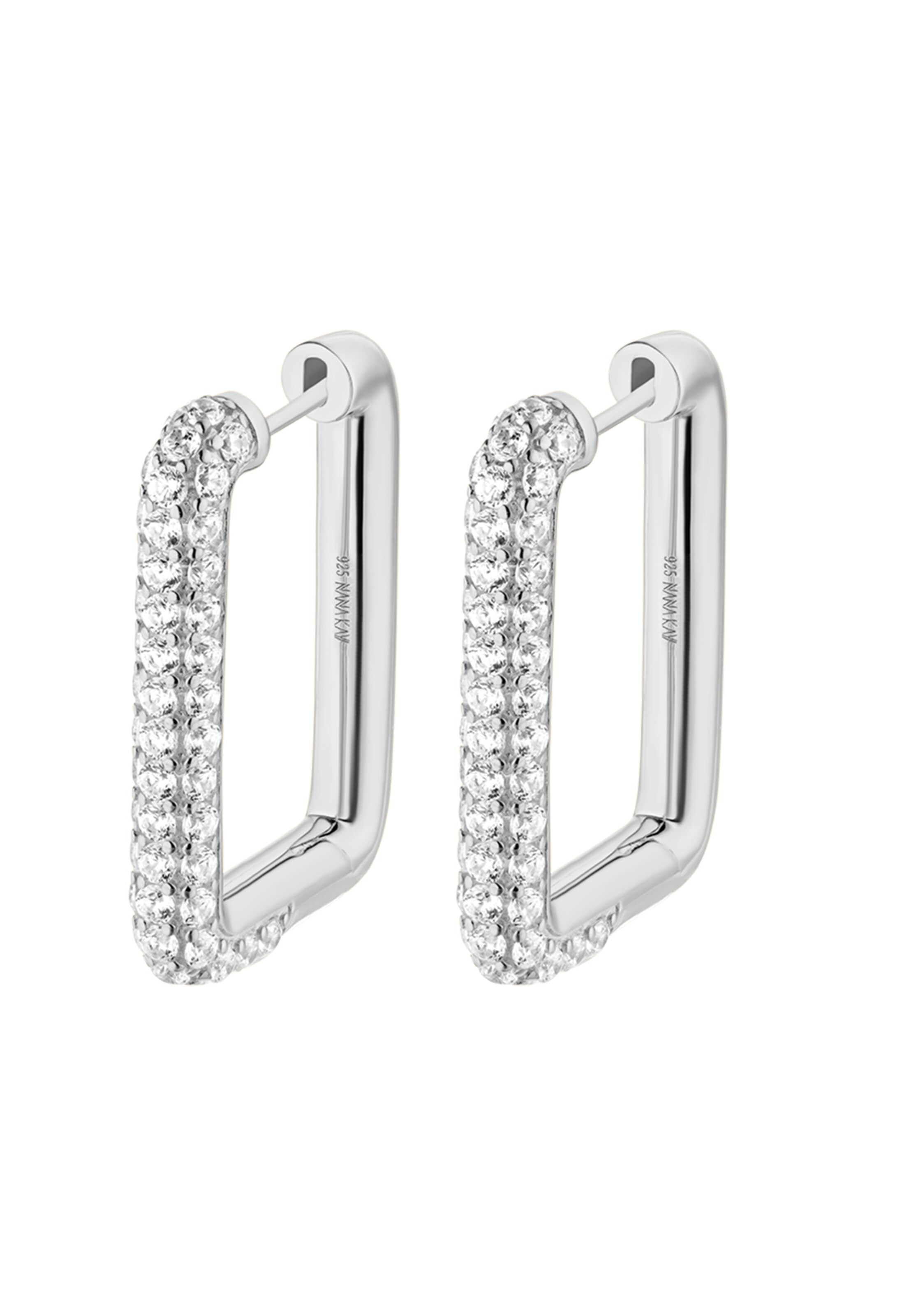 Nana Kay Ohrringe 'Solid Flair' in Silber: Vorderseite