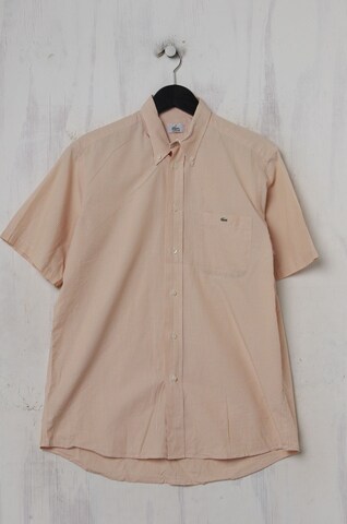 LACOSTE Button Up Shirt in M in Orange: front