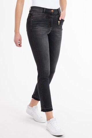 Recover Pants Slimfit Jeans 'Alba' in Schwarz: predná strana