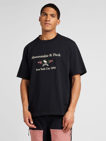 Abercrombie & Fitch T-shirt 'HERITAGE' i svart: framsida