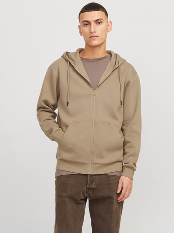 JACK & JONES Bluza rozpinana 'JJEBradley' w kolorze brązowy: przód