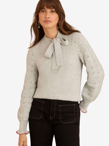 love & roses Sweater in Grey: front
