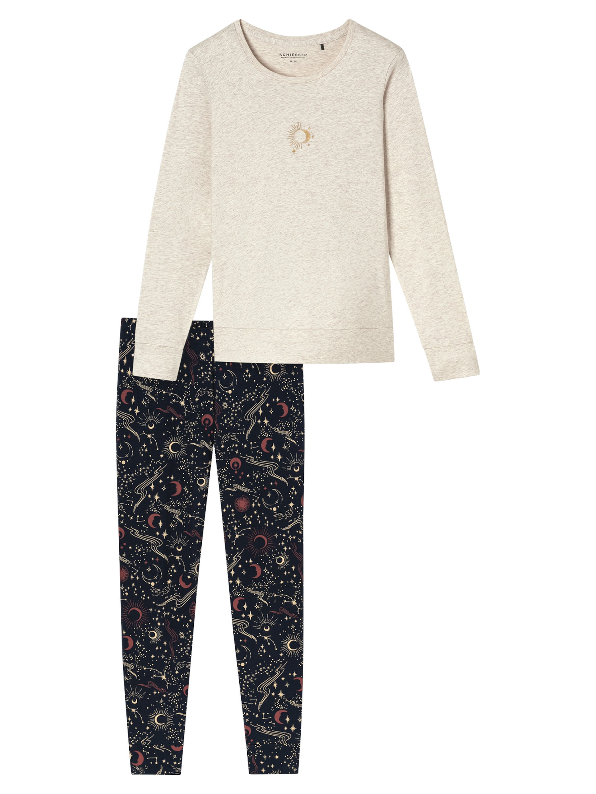 SCHIESSER Pyjama ' Family ' in Beige: Vorderseite